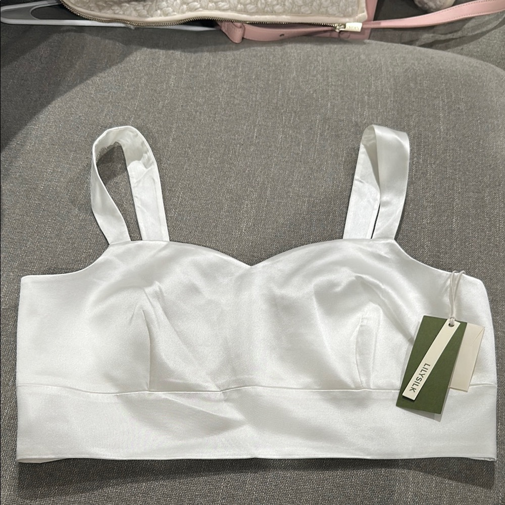 LIVELY White Satin Bralette